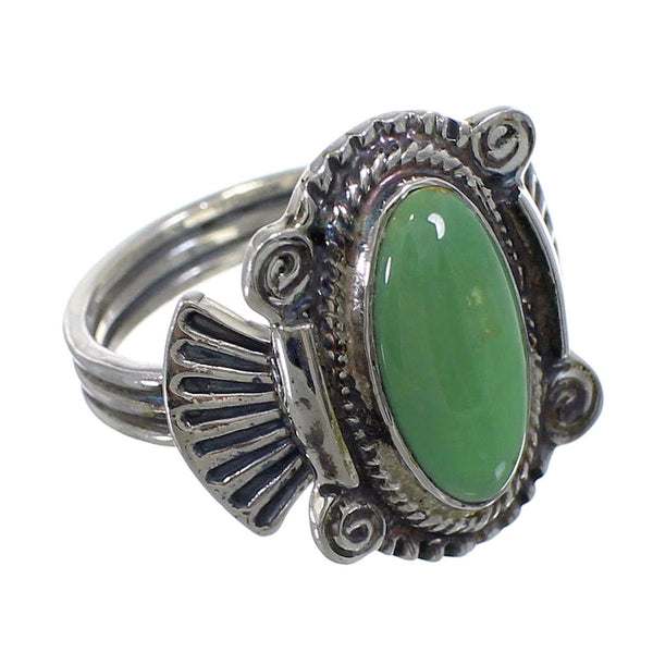 Southwest Turquoise And Sterling Silver Ring Size 5-1/4 EX56304